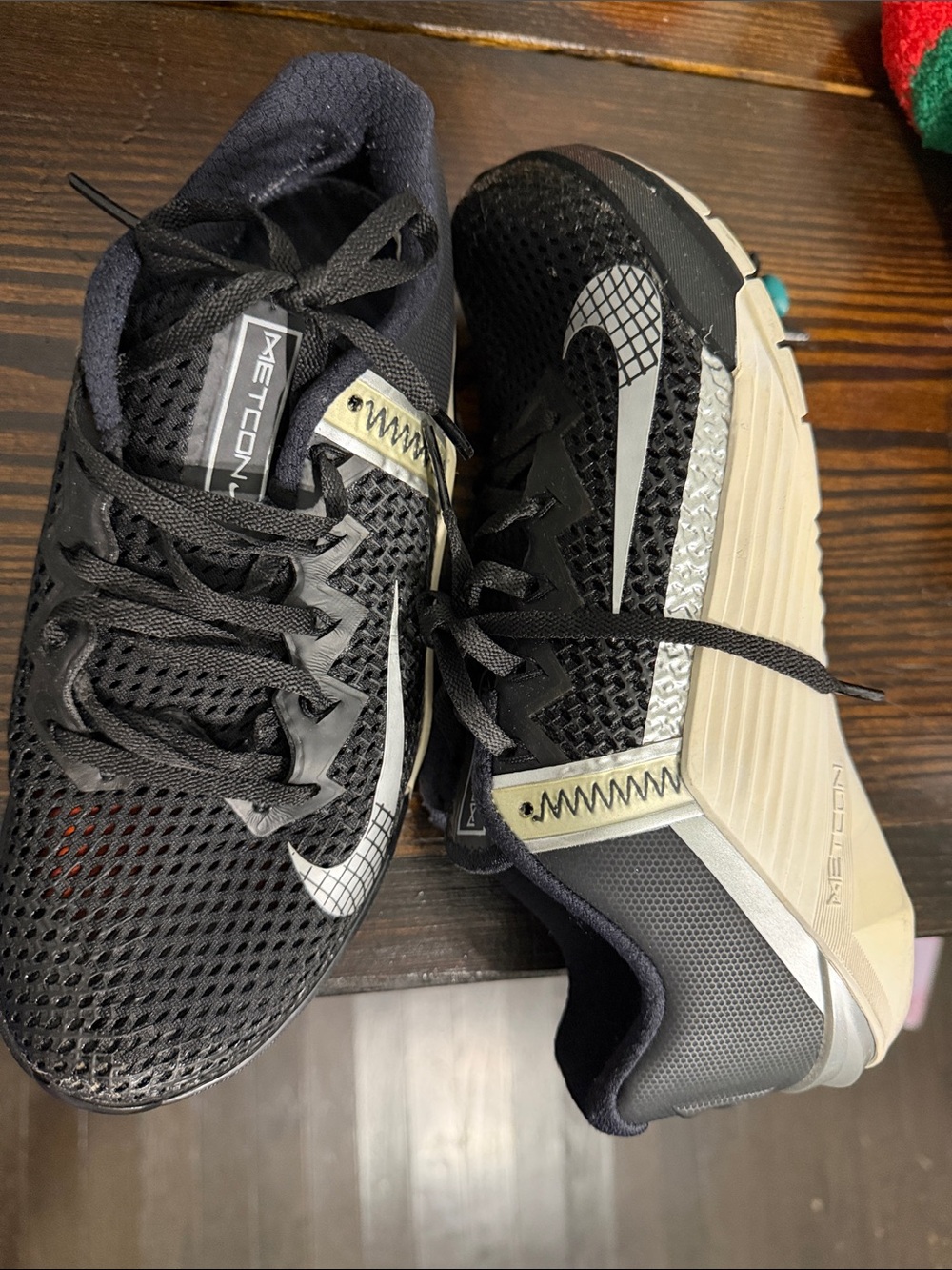 Nike Metcon Training Shoes - Black with Cream and Silver Accents - Picture 2 of 2